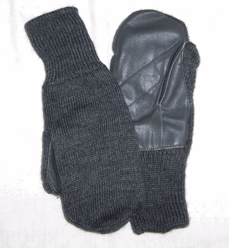 Swiss Wool Mittens with Leather Palms
